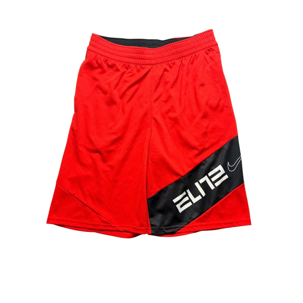Nike Elite Basketball Shorts Boys XL Red Polyester Athletic CJ8068-657 Dri-FIT